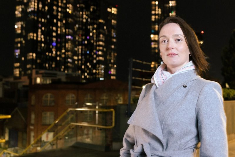 Commissioned portrait for Keolis Amey Metrolink: metrolink manchester night
